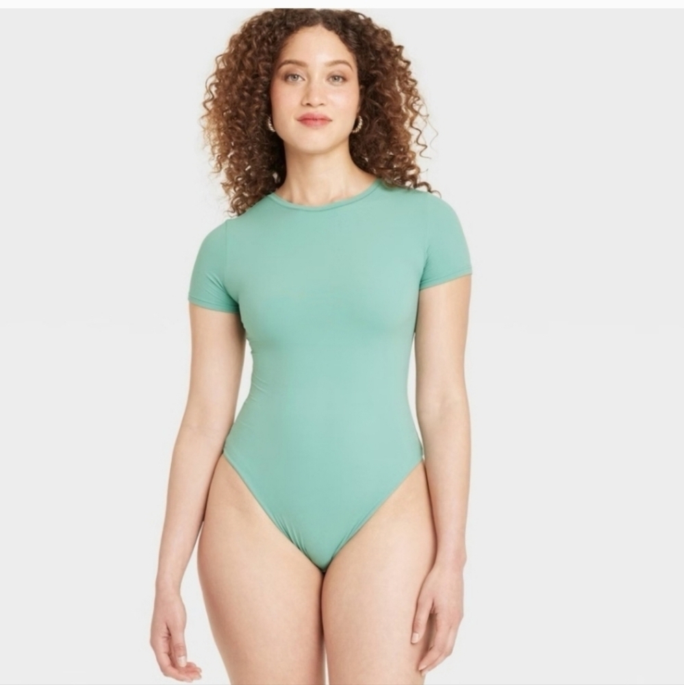 Women's 4-Way Stretch Short Sleeve Bodysuit - Auden Tidal Flow XL